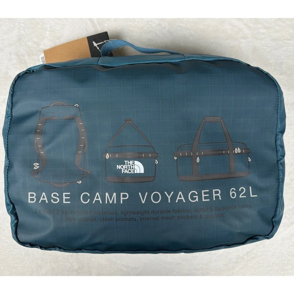 The North Face Base Camp Voyager 62L Duffel Backpack Space Anthracite NWT $155